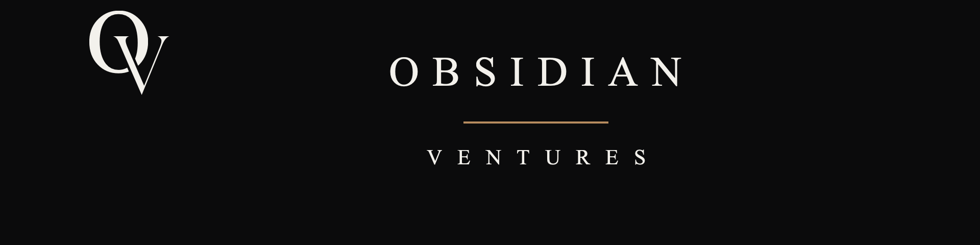 Banner corporativo Obsidian Ventures